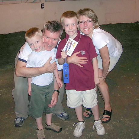 Volunteer Laurie and her sons when they attended Green Chimneys in the early 2000s.